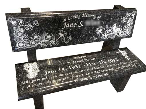 Blue Pearl Bench