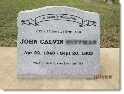 Great Uncle John's Headstone