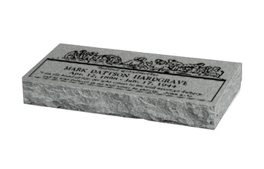 24~x12~x4~ Flat Marker with Rock Pitch Sides