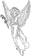 Clipart Image For Headstone Monument angel 41