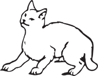 Clipart Image For Headstone Monument Cat 01