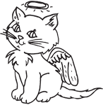 Clipart Image For Headstone Monument Cat 08