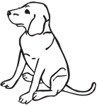 Clipart Image For Headstone Monument Dog 07