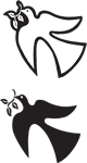 Clipart Image For Headstone Monument Dove 01