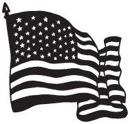 Clipart Image For Headstone Monument Flag 01