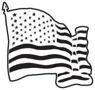 Clipart Image For Headstone Monument Flag 03