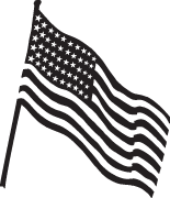 Clipart Image For Headstone Monument Flag 04