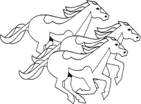 Clipart Image For Headstone Monument Horse 02