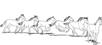 Clipart Image For Headstone Monument Horse 03