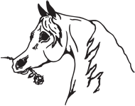 Clipart Image For Headstone Monument Horse 15