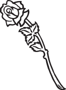 Clipart Image For Headstone Monument rose 02